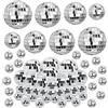 Wanfoou Disco Ball Decorazioni, 54 Pezzi Disco Mirror Ball, Palla Discoteca per Torte Decorazioni, Palle da Discoteca, Silver Disco Ball Mirror Disco Ball for Christmas Tree Decoration(2/3/4/5 cm)