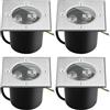 Goodia Faretto LED da Incasso Per Cartongesso 4Pack 3W 270 Lumen da Esterno, 230V AC IP65 Calpestabile, Bianco Caldo, Illuminazione Per Esterni 3000K