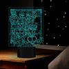 Tongyundacheng Luce notturna a LED a forma di anime JoJo Bizarre Adventure Manga Figures Lampada illusione 3D Lampada da scrivania a 7 colori Touch Remote Lampada da scrivania per la decorazione della