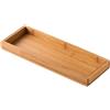 Vauki Vassoi da Servizio in Bambù, 29,5 * 11 * 2,5 cm Natural Bamboo Vanity, Vassoi Rettangolari in Legno per Cosmetici, Organizer per il Bagno, Vassoi Decorativi per Lavabo Cucina Bagno