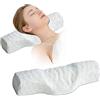 BEDAZE Cuscino cervicale per alleviare il dolore durante il sonno, cuscino a rullo in memory foam per alleviare il dolore al collo rigido, cuscino da viaggio per letto per chi dorme sul fianco, per chi dorme