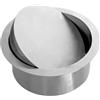 Generic Coperchio dello scivolo della spazzatura da banco - coperchio rotondo in acciaio inox con occhiello a filo per pattumiera