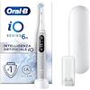 Oral-B Spazzolino Elettrico Ricaricabile iO 6N, Sensore di Pressione, Display Interattivo, Intelligenza Artificiale, 2 Testine, 1 Spazzolino, 1 Custodia da Viaggio, Grigio, Idea Regalo