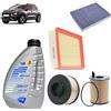 OP Kit tagliando 4 filtri + 4L olio Q8 Elite 0W-30 per Citroen C3 Aircross 1.5 BlueHDi gasolio 2017+
