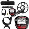 DR.ÖTEK Metal Detector per Adulti Professionali, Leggero Rilevatore, Modalità Pinpoint e di Memoria Esclusiva, Maggiore Precisione, Bobina Impermeabile IP68 (Metal Detector Kit MTXR Rosso)