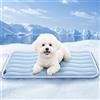 Angelpet Tappetino Rinfrescante per Cani 60x50cm, Q-MAX >0,56, Tappetino Senza Gel per Cani Medi & Gatti, Tessuto Fresco, Antiscivolo, Traspirante, Lavabile, Trasportino, Pavimento & Auto, Blu