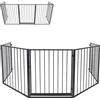 Froadp 5 Pezzi Pieghevole Recinto Bambini Recinzione Sicurezza in Metallo Camini Griglia Gabbia con Porta per Cuccioli Piccoli Animali Roditori(60x80cm)