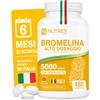 Nutrex Lab NutrexLab Bromelina Extra Forte 5000 GDU/g Gastroprotetta 180 compresse | Alta Attività Enzimatica - Fino a 6 Mesi di Fornitura - Rilascio Intestinale - Senza Glutine, Made in Italy