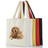 HALLROCK Borsa in Tela Personalizzata Tote Bag Stampa Fronte-Retro con Foto e Testo, Shopper Riutilizzabile Borsa Spesa Regalo per Amanti degli Animali Donna Uomo, 34x40 cm, 10 Colori