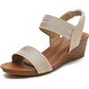 CLSQLXYJZC Sandali da Gladiatore con Zeppa da Donna, Sandali Aperti con Zeppa Aperti in Punta Aperta, Sandali con Plateau Traspiranti Casual quotidiani da Donna Comodi