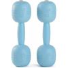 Qianly Manubrio Giocattolo in Plastica Manubrio Riempibile Leggero Peso per Bambini, Casa, color to 3, Dumbbell Macaron Style Blue