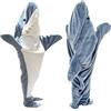 Wishstar Shark Blanket, coperta per squalo, sacco a pelo con squalo, costume da squalo, sacco a pelo in flanella, per pigiama party, coperta morbida, taglia M