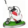 HuadaXtai Portapenne da Golf Set Portapenne da Scrivania Mini Carrello Bastoni Penne Organizer Ufficio in Similpelle E Lega Elegante Originale Adatto a Ufficio, Rosso