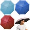 Hotainoys 4 Pezzi Cappelli Ombrello, 27 Ombrello Cappello Portatile Leggero Resistente Ai Raggi UV con Corda per Pesca Giardinaggio Golf Ombrellone All'aperto, Cappelli per Adulti