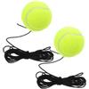 DINHEAROM Pallina da Tennis in Fibra Chimica con Corda Elastica 2 Pezzi Palla da Tennis per Migliorare i Tempi di Reazione e Allenarsi Autonomamente per Allenamento Singolo