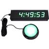 Spacnana Timer da Competizione LED da 1,5 Pollici a 6 Cifre, Ricaricabile | Timer Intervallo Palestra, Display LED Verde, modalità Cronometro Conto Alla Rovescia, Lega di Alluminio, Spettacolo di