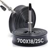 MetersGod 2 tubi per bici di alta qualità, 700 x 18 C/20 C/23 C/25 C, compatibili con pneumatici da 700 x 18 C a 700 x 25 C, con valvola Presta FV60 mm, gomma butilica, utilizzati per mountain bike, cruiser