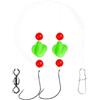 Tufgo Impianti da pesca in schiuma EVA Pompano Setup con doppio piombino pesi Glow Beads per mare spiaggia Casting 120 cm (giallo)