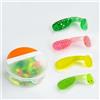 Tufgo 50pcs per mini T-Tail Wobblers in silicone 1,5 centimetri Soft Baits 50pcs | Materiale TPE importato, corpo morbido e flessibile, azione di nuoto realistica, resiste a morsi duri, costruzione