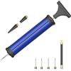 DDUO Pompa portatile per palloni, kit di gonfiaggio con ago, ugello, tubo di estensione, pompa manuale per pallacanestro, calcio, pallavolo, pallanuoto, rugby, esercizio sportivo