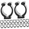 BELLIFFY 24 Pezzi Clip Portastecche da Biliardo Porta Stecche da Biliardo a Parete Clip Portacanna Plastico Nero Salvaspazio Sala Giochi e Area Ricreativa