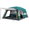 DUIMIMI Tenda da famiglia grande per 8-12 persone, tenda da campeggio in tessuto Oxford con 2 camere e 1 soggiorno (430x305x200cm) verde scuro, protettiva dal sole e dall'acqua spr