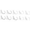 ZMdooreasy Set di 10 ami per gamberetti lucenti notturni, supporto flessibile per esche vive con struttura in acciaio ad alto tenore di carbonio per pesca marina, finitura argento