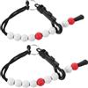 DOITOOL 2 Pezzi Contapunti da Golf Contatore Punteggio da Golf a Bracciale Plastico Rosso Design Fibbia Portatile Uso Outdoor