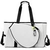 Baoblaze Borsa a Tracolla Sport Zaino Tote Palestra Borsone Tennis Spaziosa in Oxford con Fodera in Poliestere Organizzata E Tracolla Curva Comoda Adatta per, Array, Bianco, 20-35L