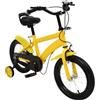 Cuisaincraty Bici da bambino 14 pollici, Ruote Stabilizzatrici, Manubrio Regolabile