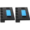 Housoutil 2 Pezzi Porta Stecche da Biliardo Nero in Metallo e Plastico Design Compatto Antiscivolo per Tavolo da Biliardo, Accessorio per Uso Domestico e Commerciale