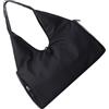 FUNNETOYU Borsa da Viaggio Sportiva Leggera Pieghevole Borsone da Viaggio Oxford Nero Grande Capacità Scomparto Separato per Indumenti Sporchi e Allenamento