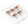Tufgo Esche da pesca a mosca secca Mayfly Spinner imitazione 5 pezzi taglia 12 esca per trota legata a mano ami piuma kit attrezzatura d'acqua dolce marrone