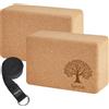 Syntus Set di blocchi e cinghie per yoga, fitness, pilates, stretching e