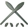 HKUCO Dark Grey Compatible/Replaceable Silicone Leg Set for Oakley Flak 2.0 / Flak 2.0 XL Sunglasses Earsocks Rubber Kit