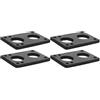 USHOBE 4 Pezzi Riser Pad per Skateboard in Gomma, Anti-Vibrazione, Nero, per Cruiser e Longboard, Ammortizzatore per Ridurre Rumore e Migliorare la Manovrabilità