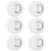 SUPVOX 6 Pezzi Kayak Gonfiabile in Acciaio Inox Base PVC Bianco | Fissaggio Affidabile per Corde in Poliestere, Superficie Lucida senza Bave, Visibilità Elevata in Acqua