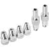 YARNOW Adattatore per Pompa Olio Ingranaggi, Kit in Lega di Alluminio e Gomma, 3/8-16 Girevole Metallico, Adattatori 8mm e 10mm, per Manutenzione Barca e Motore