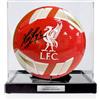 Exclusive Memorabilia Pallone da calcio del Liverpool autografato da Kevin Keegan. Vetrina con targa.