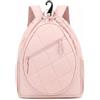 TISHITA Borsa Sportiva Zaino Tennis Badminton Pickleball Scarpe Separato di Stabilizzazione Racchette Poliestere Resistente con Fodera UPF Adatta per Campo, Rosa, Rosa