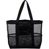 FRCOLOR Borsa da Spiaggia in Rete, Sacca da Mare in Poliestere Nera, Leggera e Protezione Aderente, per Viaggio e Outdoor, per Spazzolino e Rossetto