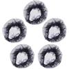 SWOOMEY Rete per Chignon Danza Pizzo, 5 Pezzi, Maglia Nera | Riutilizzabile, Trama Larga Bordo Decorato, per Danza e Matrimonio, Accessorio Elegante per Donne e Ragazze
