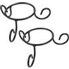 DEEPCRAFF Supporto in 2 Pallavolo per Palloni e Calcio da Pezzi Acciaio Inossidabile Nero, Base Pratica e Facile da Usare, Design Semplice per Esporre e Conservare Palloni Sportivi
