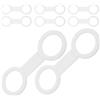 Healvian Snorkel Clip for Mask in Silicone Bianco, 8 Pezzi, Resistente all'Acqua Salata, per Tubo Snorkel e Cinghia Maschera, per Scuba Diving