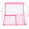 Haofy Borsa con Coulisse in EVA Trasparente, Zaino da Viaggio Rosa | Sacca da Palestra Trasparente Stadium con Tasca in Rete, Zaino Leggero e Pieghevole per Escursioni in Spiaggia, Chiusura