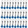 CAXUSD Space Bean Connector da Pesca 100 Pezzi Acciaio Inossidabile Blu | Attacco Rapido, Anti-corrosione, per Acqua Veloce e Profonda, Accessori Terminali 100 Pezzi