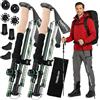 Trekology Trek-Z - Bastoni da trekking e trekking pieghevoli, supporto dell'equilibrio per anziani, donne e uomini, 2 pezzi per set (Trek-Z verde, 100-120 cm per altezza: da 4'11 a 5'10)