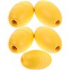 LAPYAPPE 5 Pezzi Galleggiante per Kayak in PVC Giallo, Boa di Ancoraggio Ovale, Galleggiante Freno di Spostamento per Barche e Natanti, per Linee di Ancoraggio e attività in Acqua