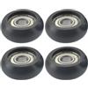 Tufgo 4pcs Attrezzatura Fitness Guide Ruote 32x12x8mm Vogatore Rulli per Ab Esercizio Forza Forza Plastica Acciaio