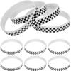 OHPHCALL 40 Pezzi Braccialetti a Quadri Nero Bianco in Silicone